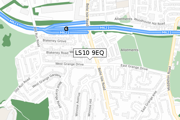 LS10 9EQ map - large scale - OS Open Zoomstack (Ordnance Survey) LS10 9EQ map - large scale - OS Open Zoomstack (Ordnance Survey)