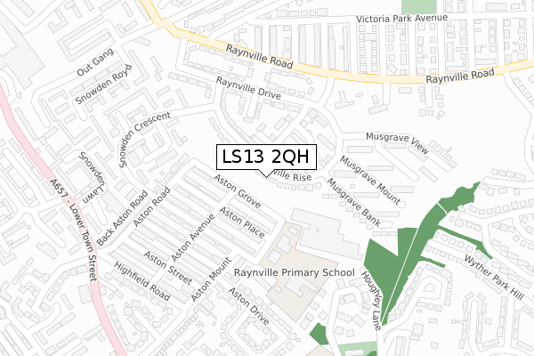 LS13 2QH map - large scale - OS Open Zoomstack (Ordnance Survey) LS13 2QH map - large scale - OS Open Zoomstack (Ordnance Survey)