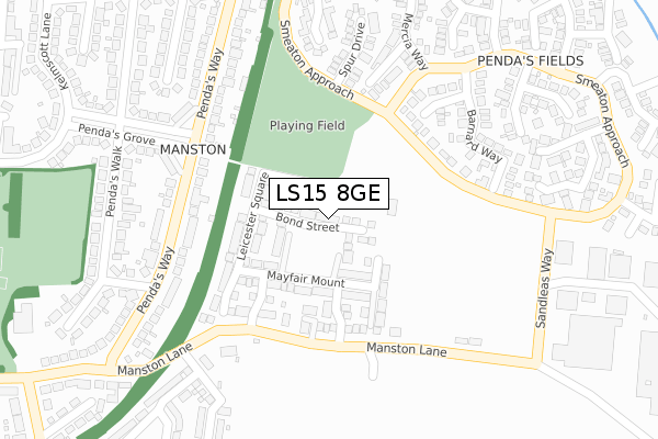 LS15 8GE map - large scale - OS Open Zoomstack (Ordnance Survey) LS15 8GE map - large scale - OS Open Zoomstack (Ordnance Survey)