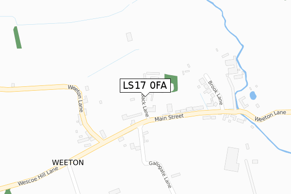 LS17 0FA map - large scale - OS Open Zoomstack (Ordnance Survey)