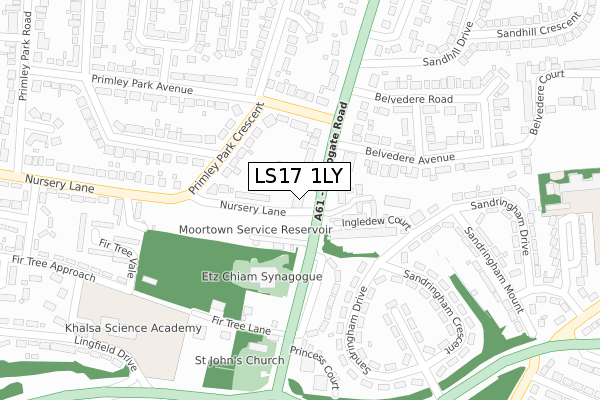 LS17 1LY map - large scale - OS Open Zoomstack (Ordnance Survey) LS17 1LY map - large scale - OS Open Zoomstack (Ordnance Survey)
