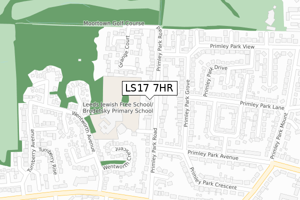 LS17 7HR map - large scale - OS Open Zoomstack (Ordnance Survey)