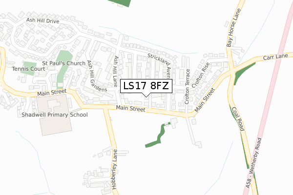 LS17 8FZ map - large scale - OS Open Zoomstack (Ordnance Survey) LS17 8FZ map - large scale - OS Open Zoomstack (Ordnance Survey)