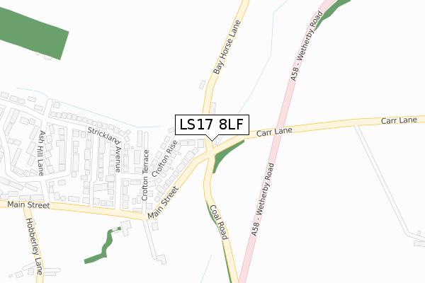 LS17 8LF map - large scale - OS Open Zoomstack (Ordnance Survey)