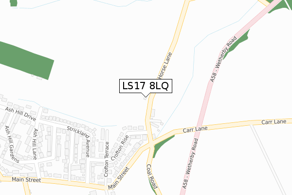 LS17 8LQ map - large scale - OS Open Zoomstack (Ordnance Survey)