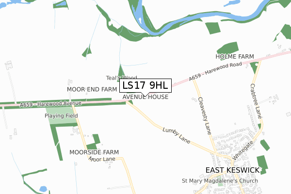 LS17 9HL map - small scale - OS Open Zoomstack (Ordnance Survey) LS17 9HL map - small scale - OS Open Zoomstack (Ordnance Survey)