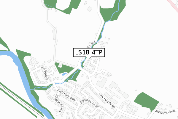 LS18 4TP map - large scale - OS Open Zoomstack (Ordnance Survey)