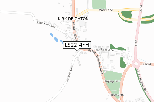 LS22 4FH map - large scale - OS Open Zoomstack (Ordnance Survey)