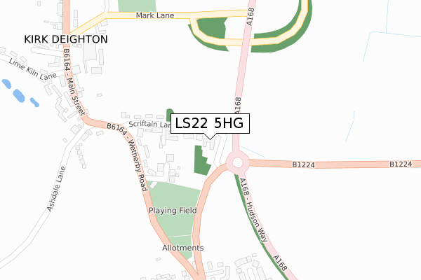 LS22 5HG map - large scale - OS Open Zoomstack (Ordnance Survey) LS22 5HG map - large scale - OS Open Zoomstack (Ordnance Survey)
