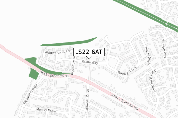 LS22 6AT map - large scale - OS Open Zoomstack (Ordnance Survey) LS22 6AT map - large scale - OS Open Zoomstack (Ordnance Survey)
