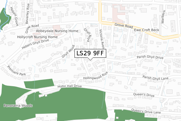 LS29 9FF map - large scale - OS Open Zoomstack (Ordnance Survey)