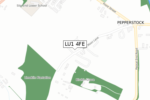 LU1 4FE map - large scale - OS Open Zoomstack (Ordnance Survey)