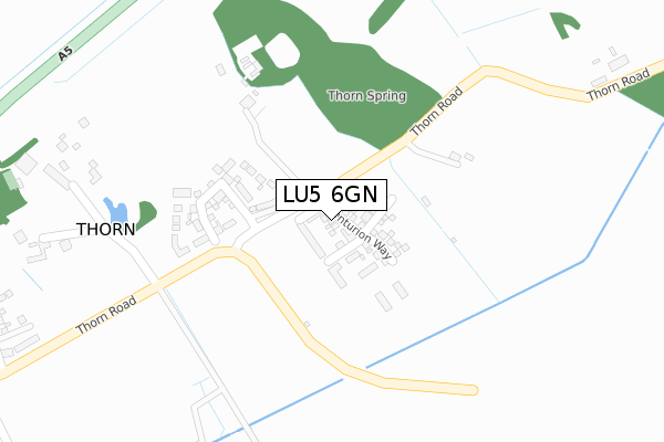 LU5 6GN map - large scale - OS Open Zoomstack (Ordnance Survey)