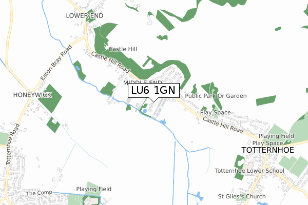 LU6 1GN map - small scale - OS Open Zoomstack (Ordnance Survey) LU6 1GN map - small scale - OS Open Zoomstack (Ordnance Survey)