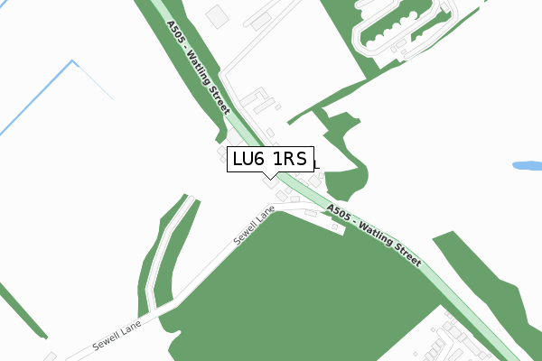 LU6 1RS map - large scale - OS Open Zoomstack (Ordnance Survey)