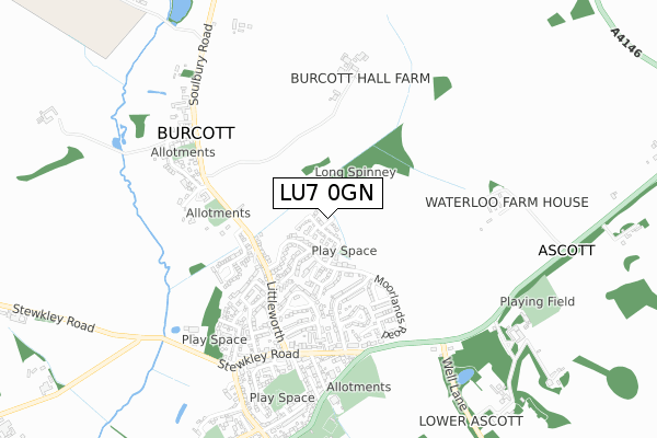 LU7 0GN map - small scale - OS Open Zoomstack (Ordnance Survey) LU7 0GN map - small scale - OS Open Zoomstack (Ordnance Survey)