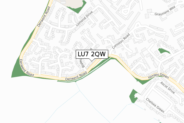 LU7 2QW map - large scale - OS Open Zoomstack (Ordnance Survey)