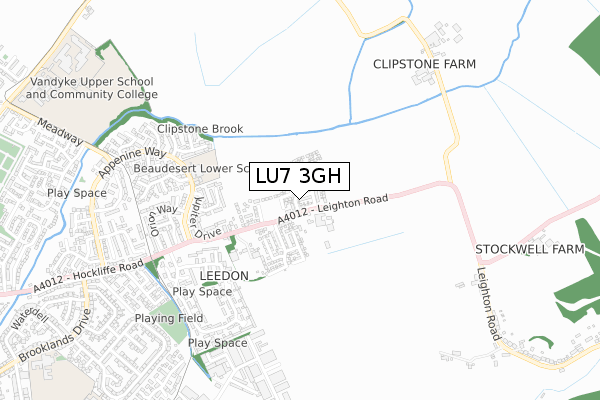 LU7 3GH map - small scale - OS Open Zoomstack (Ordnance Survey) LU7 3GH map - small scale - OS Open Zoomstack (Ordnance Survey)