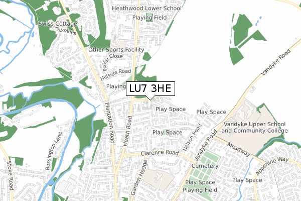 LU7 3HE map - small scale - OS Open Zoomstack (Ordnance Survey) LU7 3HE map - small scale - OS Open Zoomstack (Ordnance Survey)