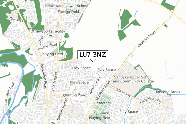 LU7 3NZ map - small scale - OS Open Zoomstack (Ordnance Survey) LU7 3NZ map - small scale - OS Open Zoomstack (Ordnance Survey)