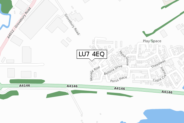 LU7 4EQ map - large scale - OS Open Zoomstack (Ordnance Survey)