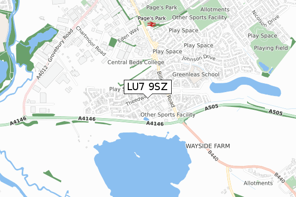 LU7 9SZ map - small scale - OS Open Zoomstack (Ordnance Survey) LU7 9SZ map - small scale - OS Open Zoomstack (Ordnance Survey)