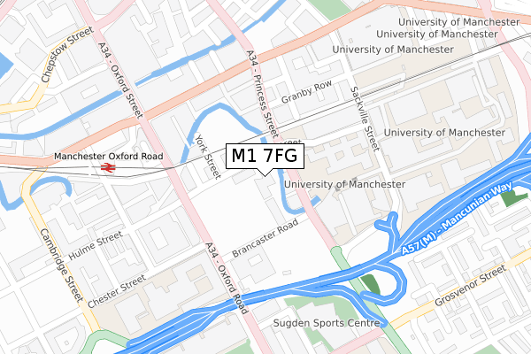 M1 7FG map - large scale - OS Open Zoomstack (Ordnance Survey) M1 7FG map - large scale - OS Open Zoomstack (Ordnance Survey)