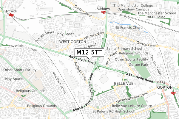 M12 5TT map - small scale - OS Open Zoomstack (Ordnance Survey) M12 5TT map - small scale - OS Open Zoomstack (Ordnance Survey)