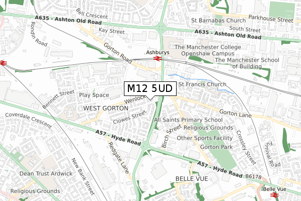 M12 5UD map - small scale - OS Open Zoomstack (Ordnance Survey) M12 5UD map - small scale - OS Open Zoomstack (Ordnance Survey)