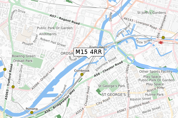 M15 4RR map - small scale - OS Open Zoomstack (Ordnance Survey)