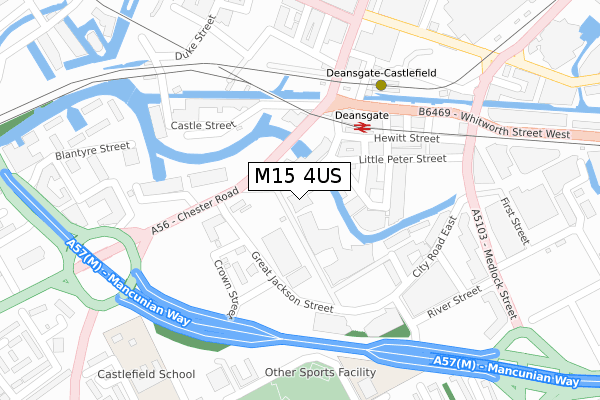 M15 4US map - large scale - OS Open Zoomstack (Ordnance Survey)