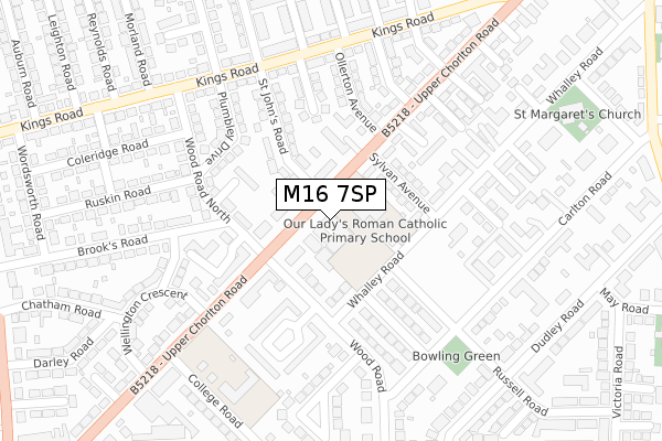 M16 7SP map - large scale - OS Open Zoomstack (Ordnance Survey)