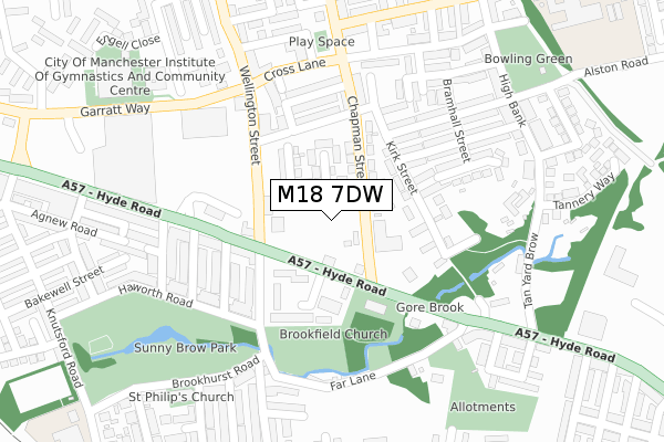 M18 7DW map - large scale - OS Open Zoomstack (Ordnance Survey) M18 7DW map - large scale - OS Open Zoomstack (Ordnance Survey)