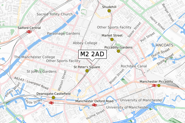 M2 2AD map - small scale - OS Open Zoomstack (Ordnance Survey)