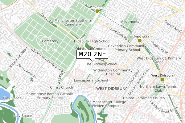M20 2NE map - small scale - OS Open Zoomstack (Ordnance Survey)