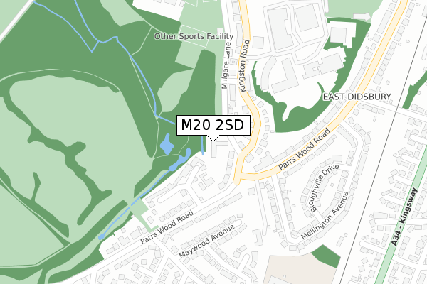 M20 2SD map - large scale - OS Open Zoomstack (Ordnance Survey)