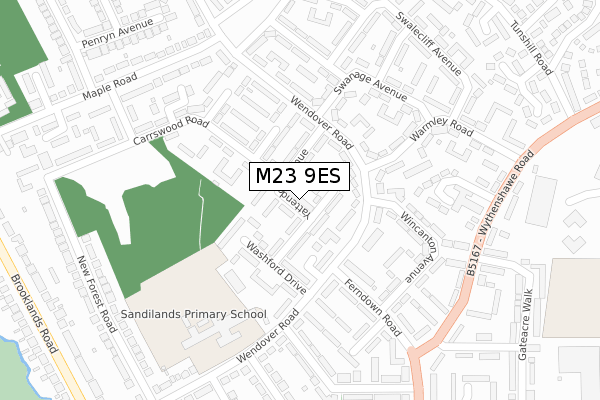 M23 9ES map - large scale - OS Open Zoomstack (Ordnance Survey) M23 9ES map - large scale - OS Open Zoomstack (Ordnance Survey)