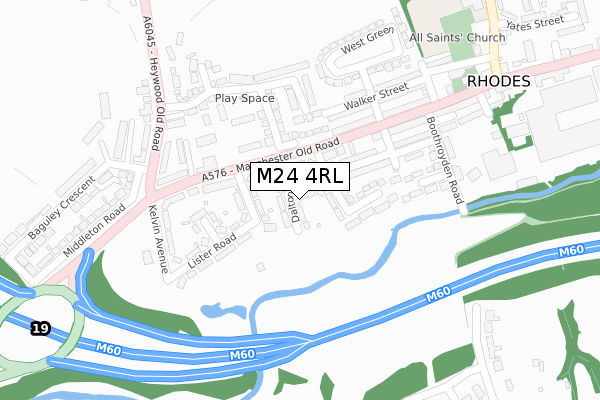 M24 4RL map - large scale - OS Open Zoomstack (Ordnance Survey)