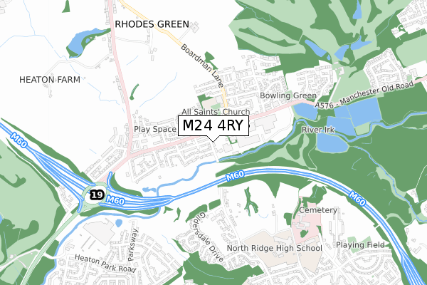 M24 4RY map - small scale - OS Open Zoomstack (Ordnance Survey)