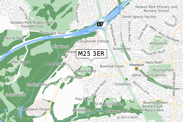 M25 3ER map - small scale - OS Open Zoomstack (Ordnance Survey)