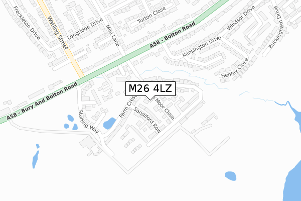 M26 4LZ map - large scale - OS Open Zoomstack (Ordnance Survey) M26 4LZ map - large scale - OS Open Zoomstack (Ordnance Survey)