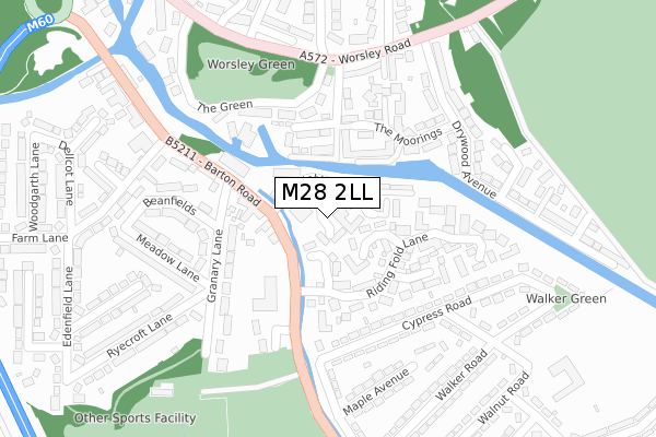 M28 2LL map - large scale - OS Open Zoomstack (Ordnance Survey)