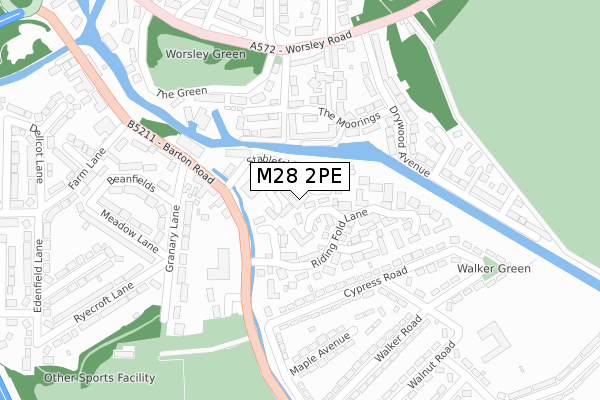 M28 2PE map - large scale - OS Open Zoomstack (Ordnance Survey)