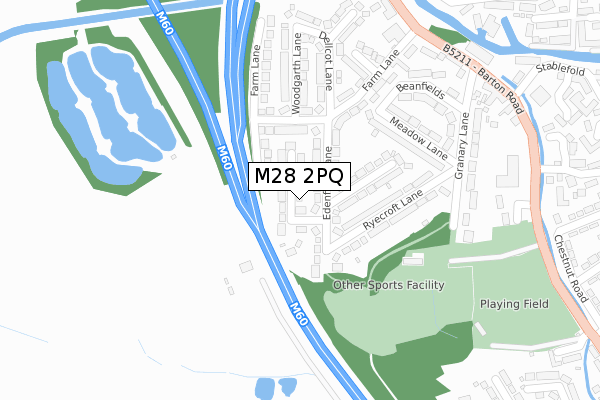 M28 2PQ map - large scale - OS Open Zoomstack (Ordnance Survey)