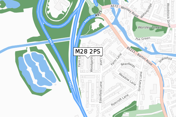 M28 2PS map - large scale - OS Open Zoomstack (Ordnance Survey)