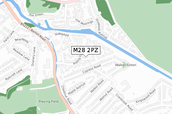 M28 2PZ map - large scale - OS Open Zoomstack (Ordnance Survey)
