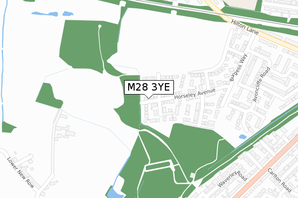 M28 3YE map - large scale - OS Open Zoomstack (Ordnance Survey)