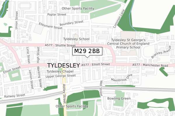 M29 2BB map - large scale - OS Open Zoomstack (Ordnance Survey) M29 2BB map - large scale - OS Open Zoomstack (Ordnance Survey)