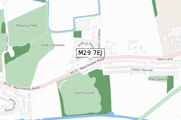 M29 7EJ map - large scale - OS Open Zoomstack (Ordnance Survey)