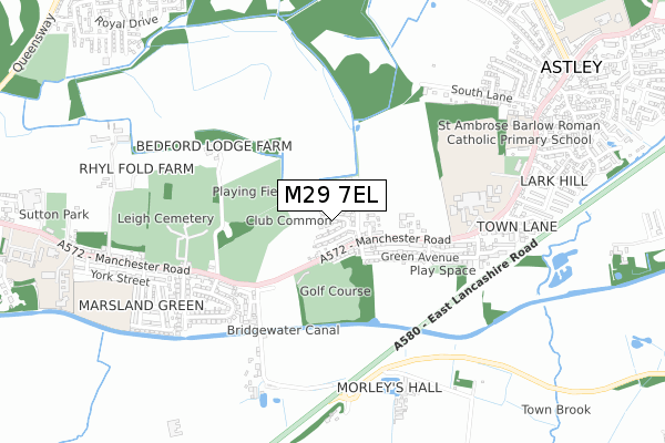 M29 7EL map - small scale - OS Open Zoomstack (Ordnance Survey)